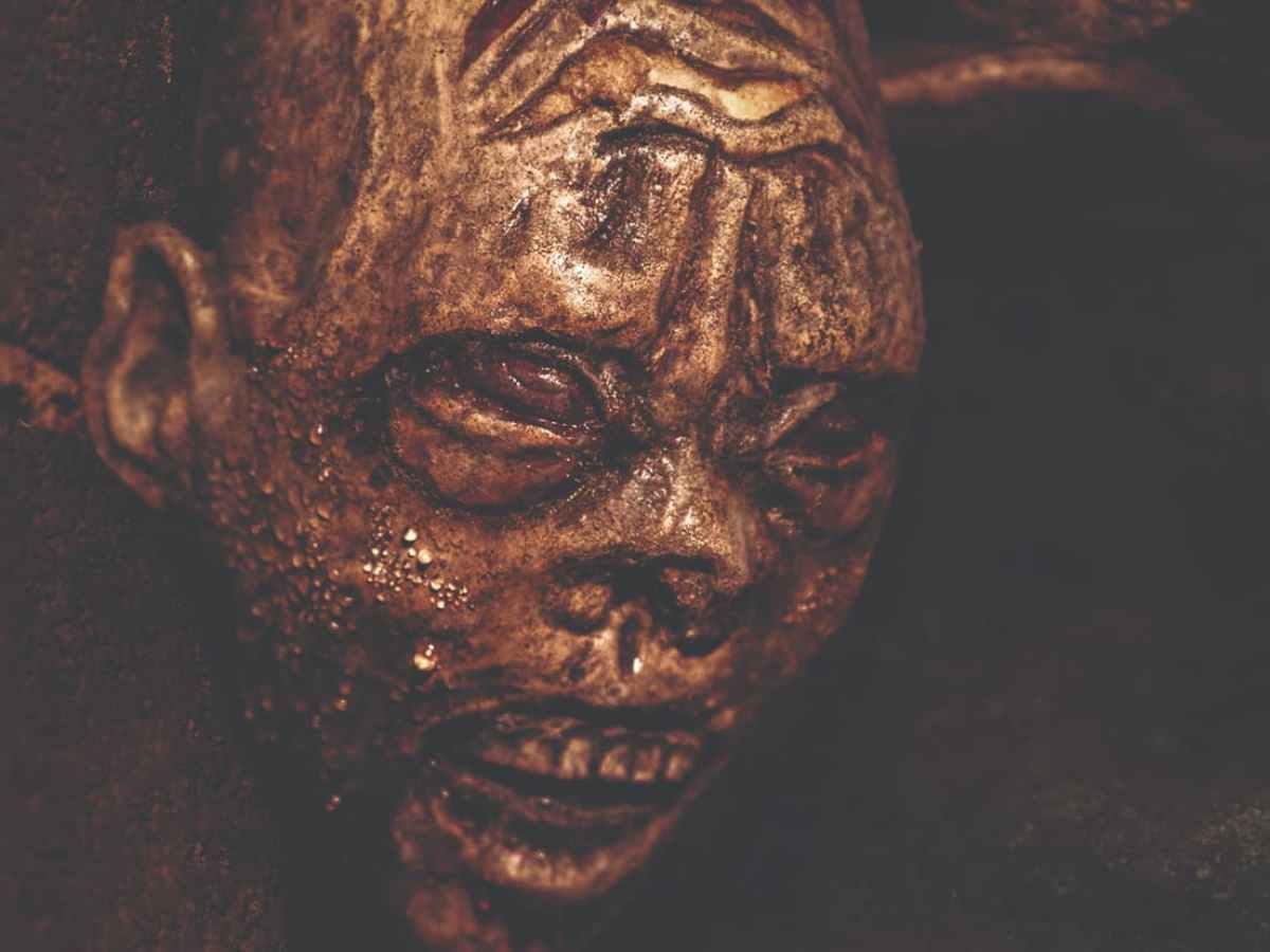 a person in a dark room